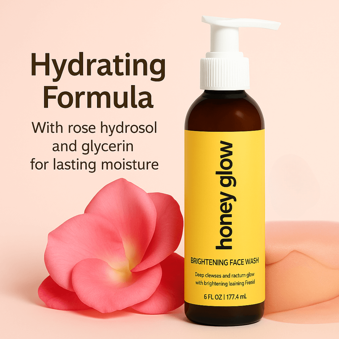 Turmeric & Kojic Acid Brightening Foaming Cleanser β Deep Pore Cleanser for Glowing Skin | Gentle Daily Face Wash - Honey Glow