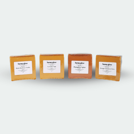 4 Scented Lemon Turmeric & Kojic Acid Brightening Bar (Glow Bar) - Honey Glow