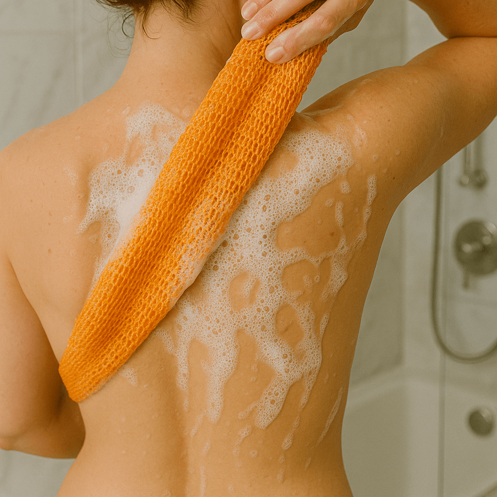 African Exfoliating Net Sponge 45" Long - Honey Glow