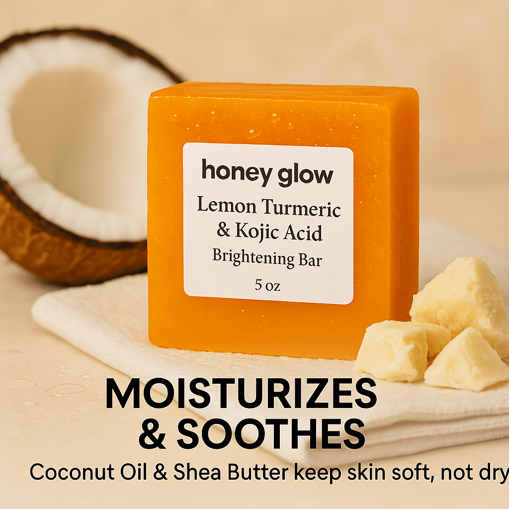 Glow Complete Care Bundle – Glow Bar, Foaming Cleanser, Magnesium Spray & Castor Oil | Full Body Brightening & Self - Care Set - Honey Glow