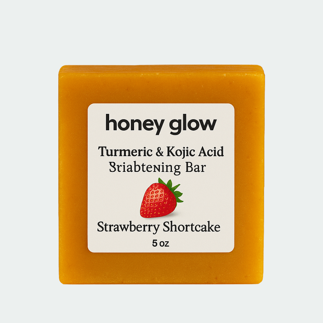 Kojic Acid Glow Bar – Brightening Soap with Lemon & Turmeric | Scented & Fragrance - Free Options - Honey Glow