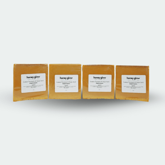 Lemon Turmeric & Kojic Acid Brightening Bar (Glow Bar) Pack of 4 - Honey Glow