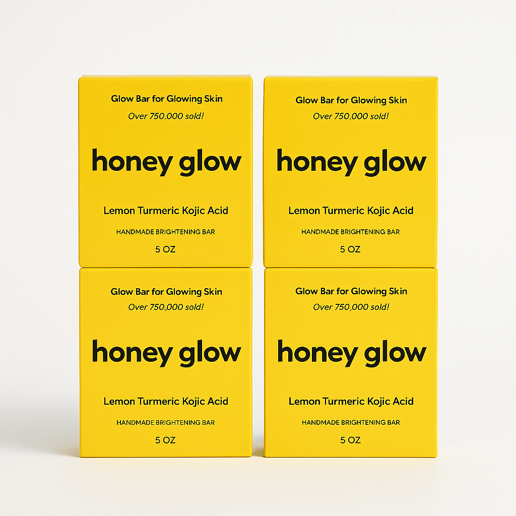 Lemon Turmeric & Kojic Acid Brightening Bar (Glow Bar) Pack of 4 - Honey Glow