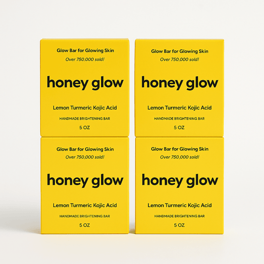 Lemon Turmeric & Kojic Acid Brightening Bar (Glow Bar) Pack of 4 - Honey Glow