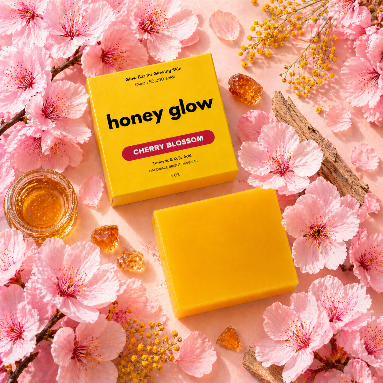 Lemon Turmeric & Kojic Acid Brightening Soap Bar - Classic & Scented Options - Honey Glow