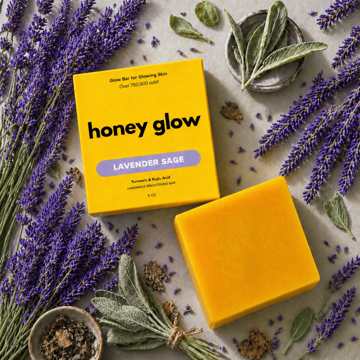 Lemon Turmeric & Kojic Acid Brightening Soap Bar - Classic & Scented Options - Honey Glow