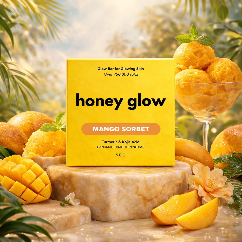 Lemon Turmeric & Kojic Acid Brightening Soap Bar - Classic & Scented Options - Honey Glow