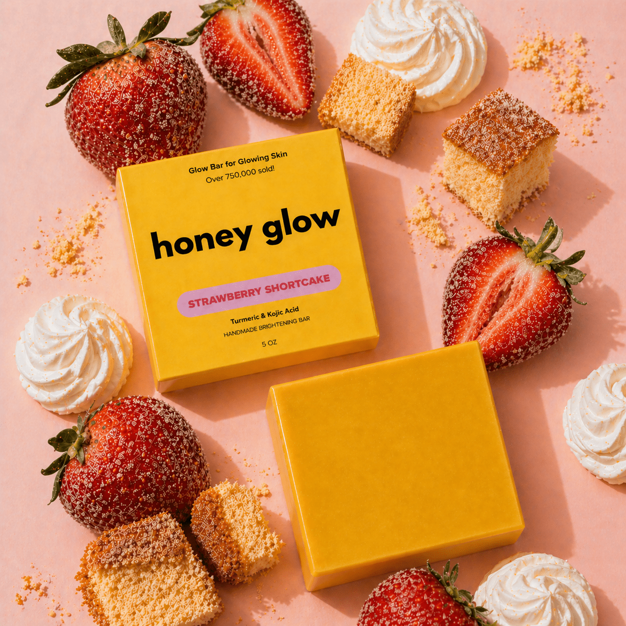 Lemon Turmeric & Kojic Acid Brightening Soap Bar - Classic & Scented Options - Honey Glow