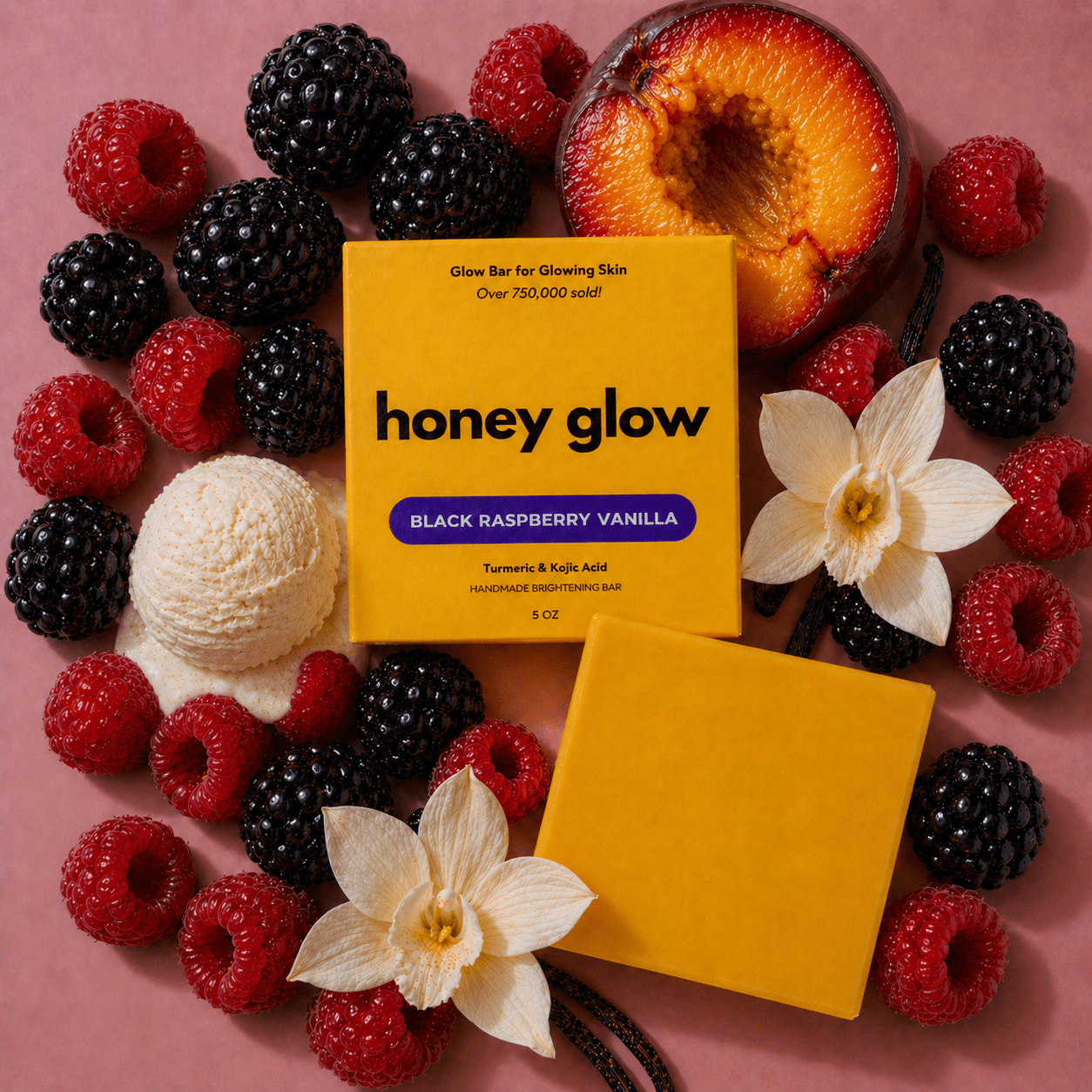 Lemon Turmeric & Kojic Acid Brightening Soap Bar - Classic & Scented Options - Honey Glow