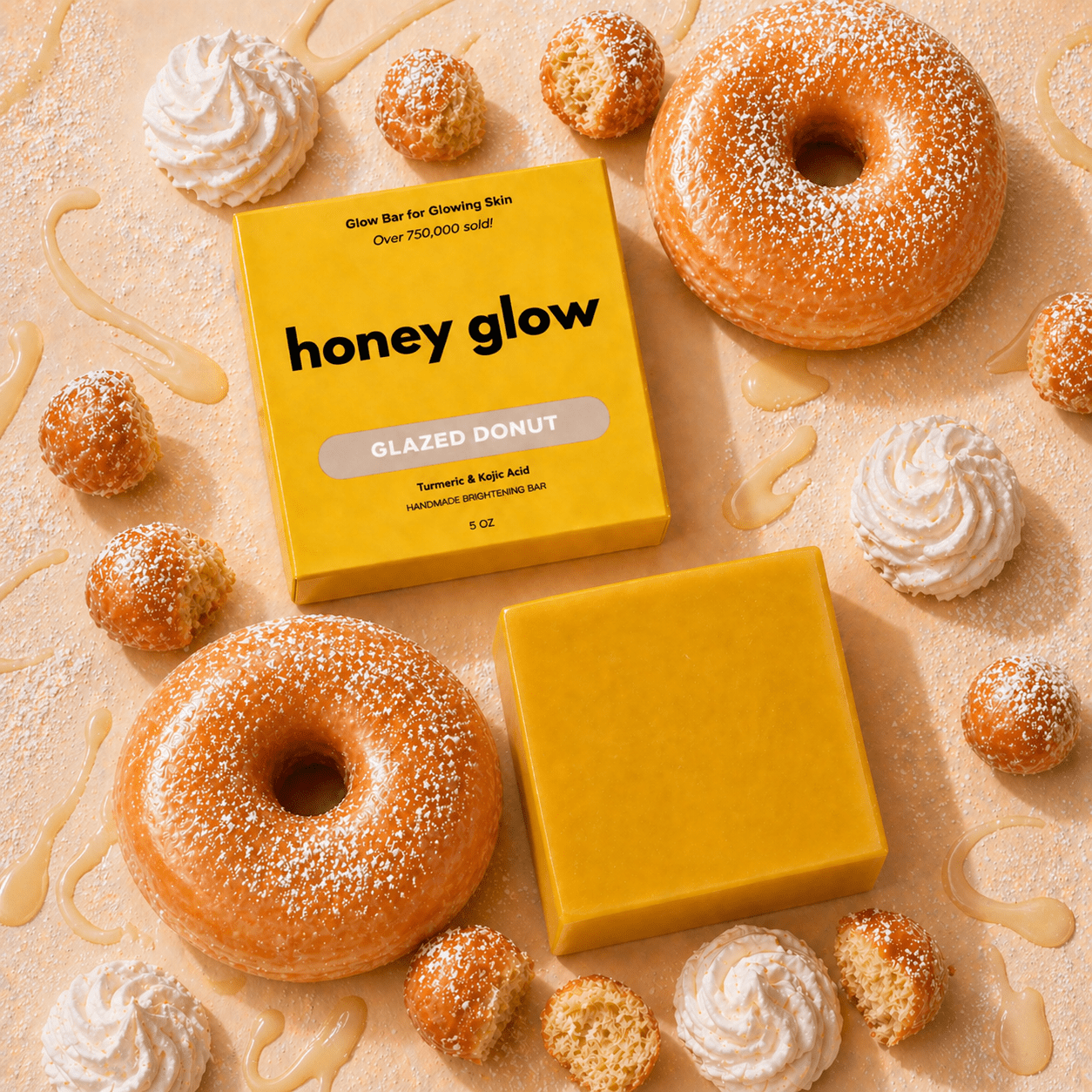 Lemon Turmeric & Kojic Acid Brightening Soap Bar - Classic & Scented Options - Honey Glow