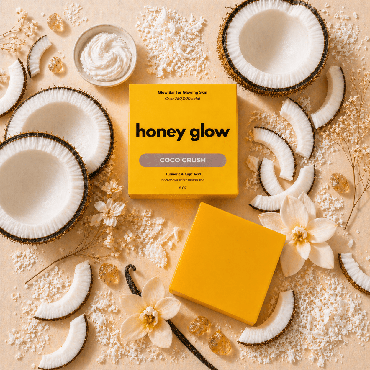 Lemon Turmeric & Kojic Acid Brightening Soap Bar - Classic & Scented Options - Honey Glow