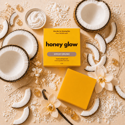 Lemon Turmeric & Kojic Acid Brightening Soap Bar - Classic & Scented Options - Honey Glow
