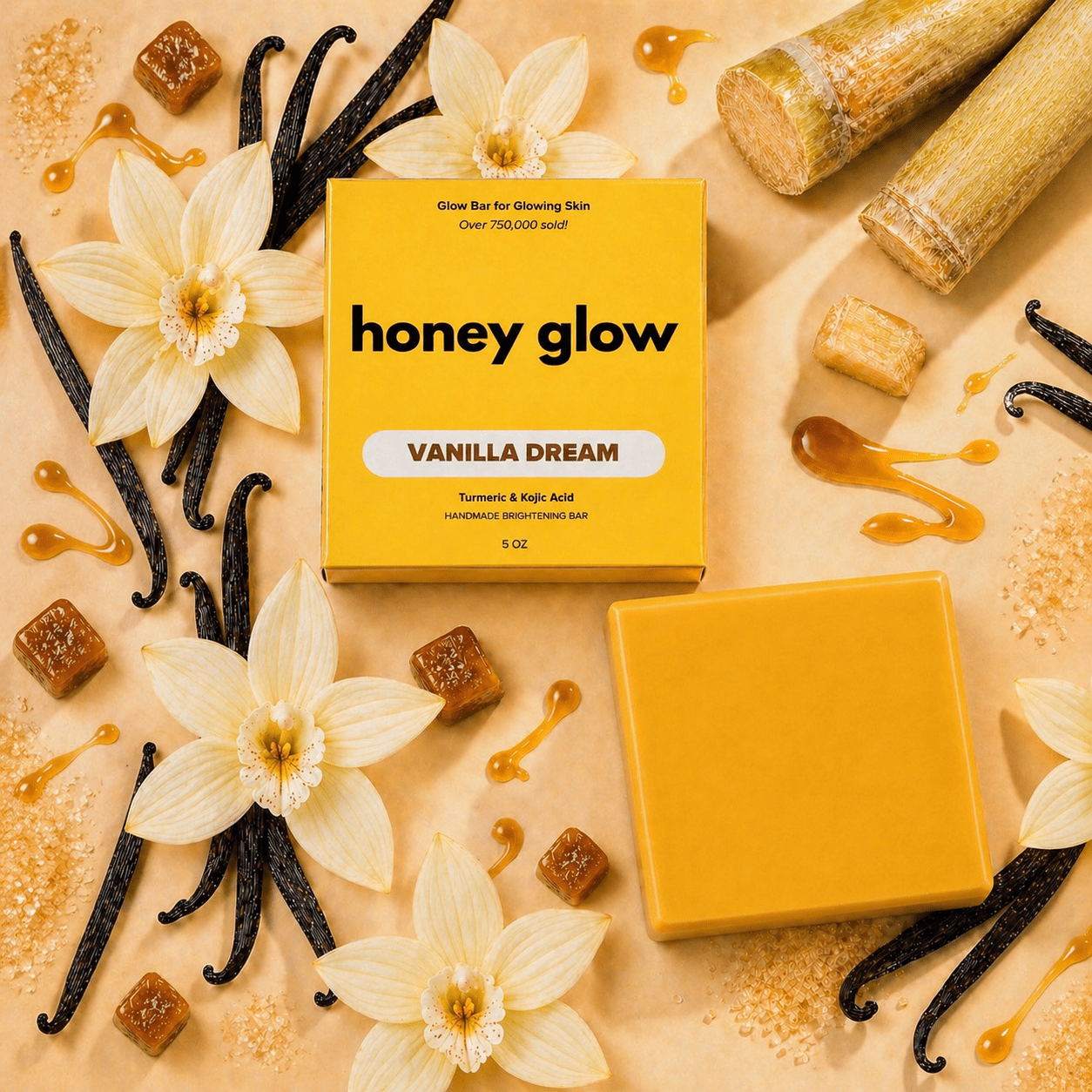Lemon Turmeric & Kojic Acid Brightening Soap Bar - Classic & Scented Options - Honey Glow
