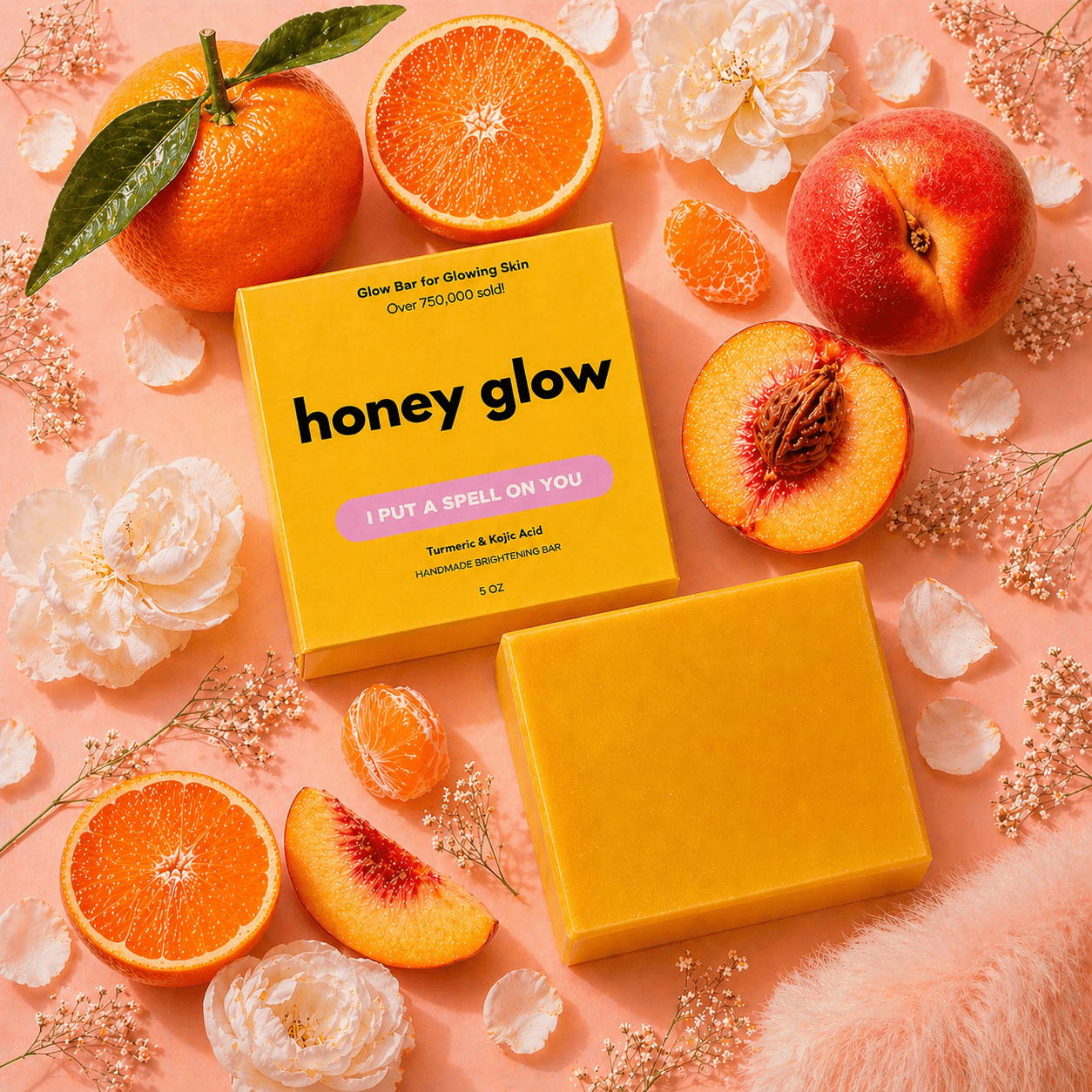Lemon Turmeric & Kojic Acid Brightening Soap Bar - Classic & Scented Options - Honey Glow