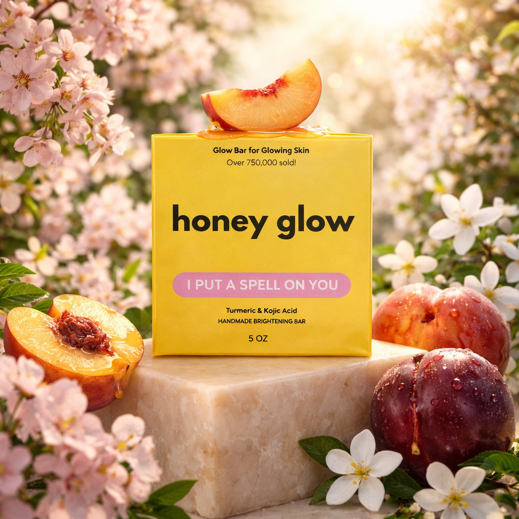Lemon Turmeric & Kojic Acid Brightening Soap Bar - Classic & Scented Options - Honey Glow