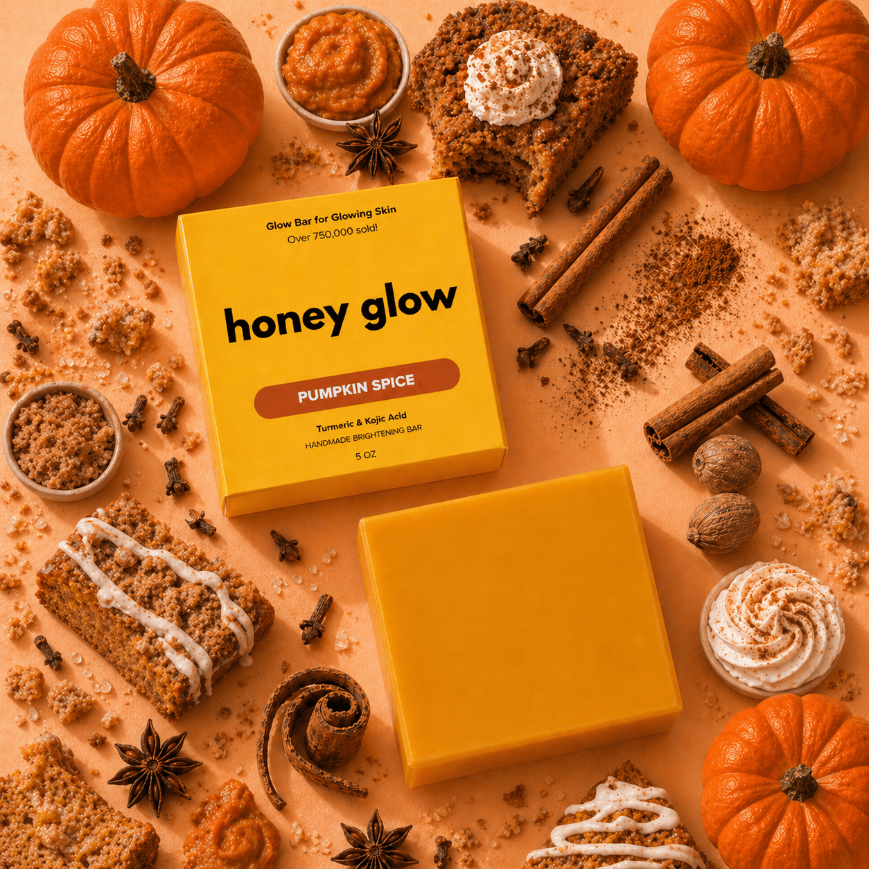Lemon Turmeric & Kojic Acid Brightening Soap Bar - Classic & Scented Options - Honey Glow