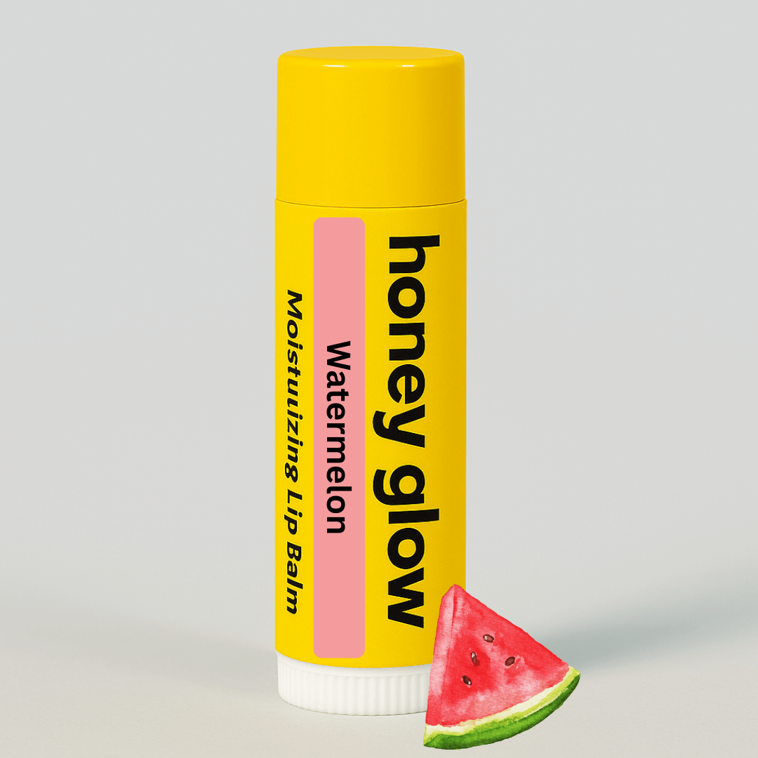Organic Beeswax Lip Balm – Moisturizing Lip Care with Vitamin E & Peppermint Oil for Dry, Chapped Lips - Honey Glow