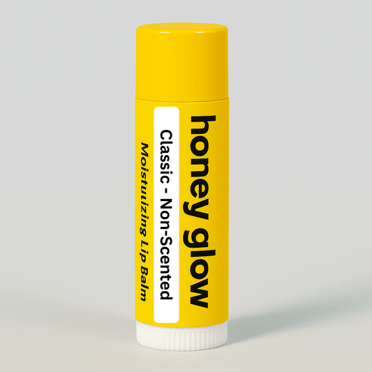 Organic Beeswax Lip Balm – Moisturizing Lip Care with Vitamin E & Peppermint Oil for Dry, Chapped Lips - Honey Glow