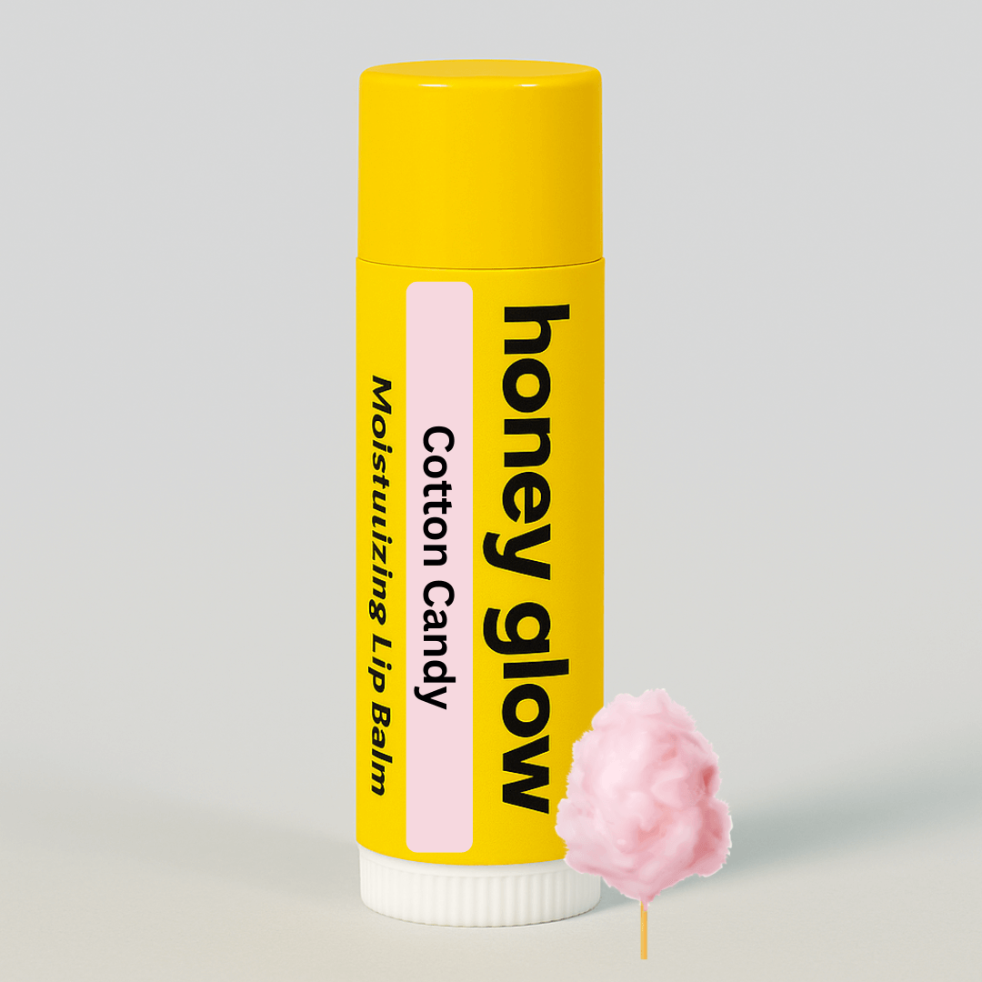 Organic Beeswax Lip Balm – Moisturizing Lip Care with Vitamin E & Peppermint Oil for Dry, Chapped Lips - Honey Glow