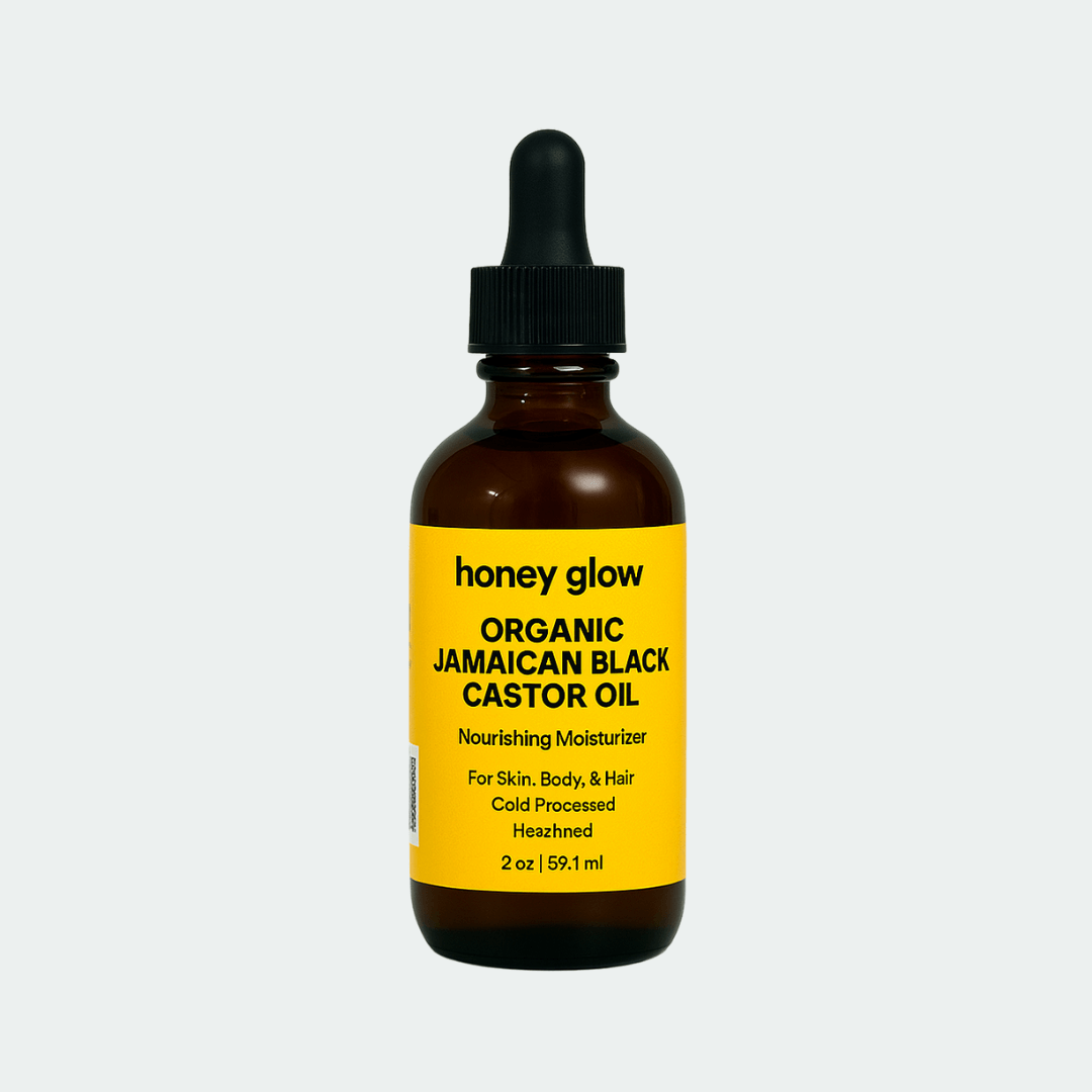Organic Jamaican Black Castor Oil – Cold - Pressed Hair Growth & Skin Treatment Oil | Strengthen, Nourish & Repair - Honey Glow